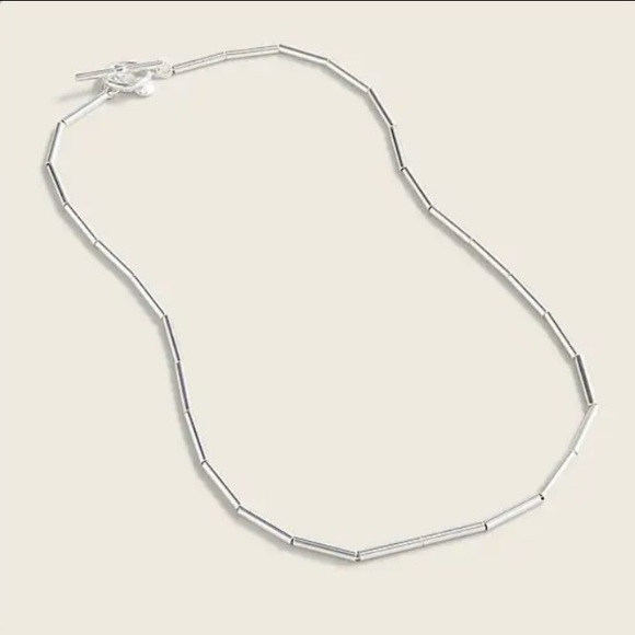 J crew Metal tube necklace new with dust bag